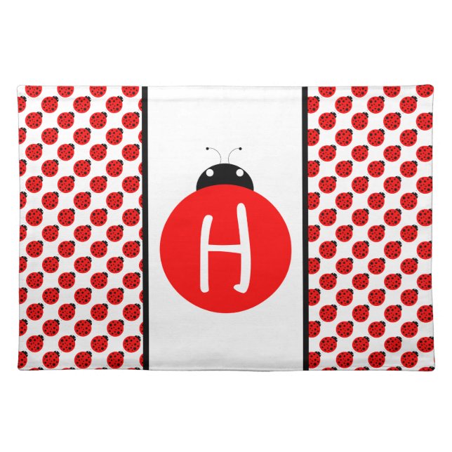 Ladybug Pattern Cloth Placemat (Front)
