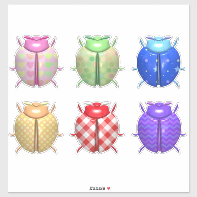 Ladybug  pattern cute sticker (Sheet)