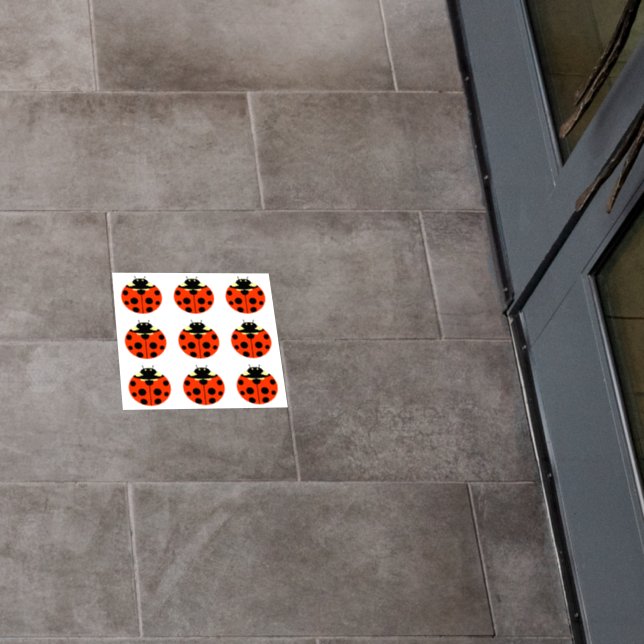 Ladybug Pattern Floor Decals (Restaurant)