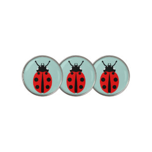 Ladybug Pattern Golf Ball Marker