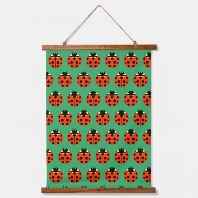 Ladybug Pattern Hanging Tapestry (Front)