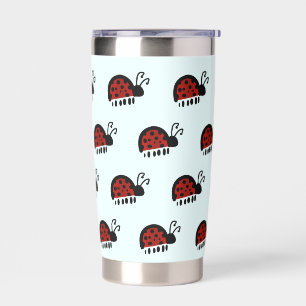Ladybug pattern insulated tumbler