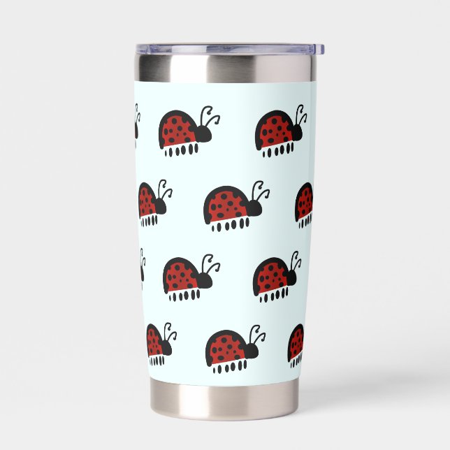 Ladybug pattern insulated tumbler (Left)