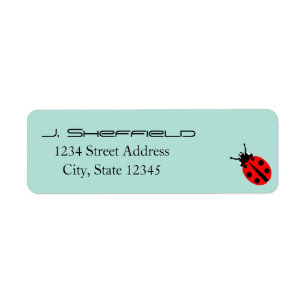Ladybug Pattern Label