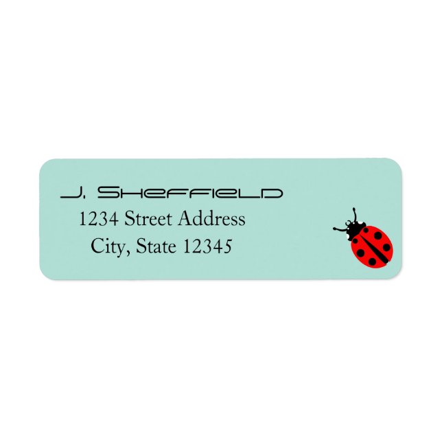 Ladybug Pattern Label (Front)