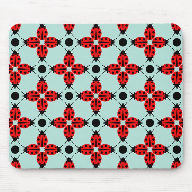 Ladybug Pattern Mouse Pad (Front)