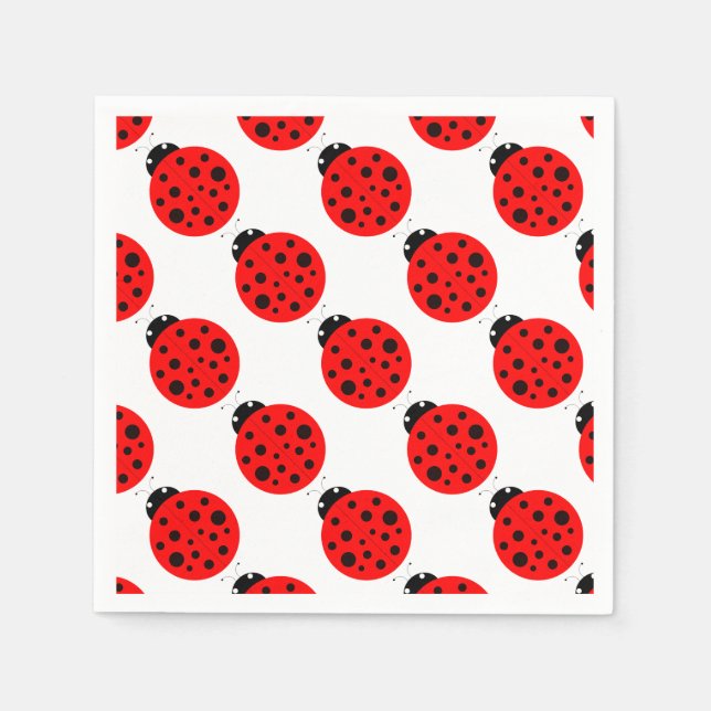 Ladybug Pattern Napkins (Front)