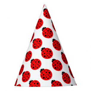 Ladybug Pattern Party Hat