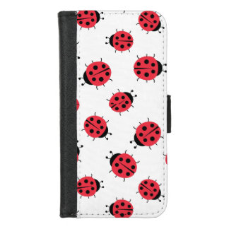 Ladybug Pattern Print  iPhone 8/7 Wallet Case