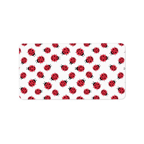 Ladybug Pattern Print Return Address Label