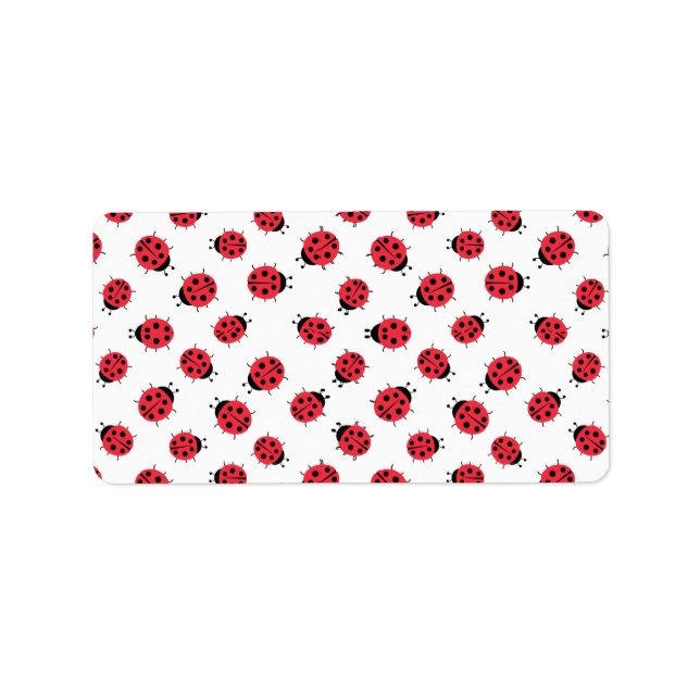 Ladybug Pattern Print Return Address Label (Front)