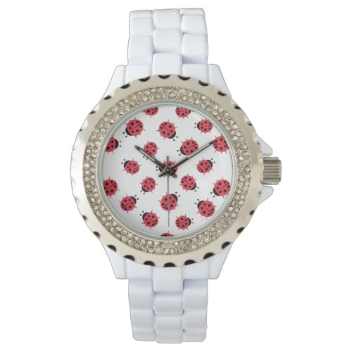 Ladybug Pattern Print  Watch