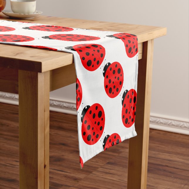 Ladybug Pattern Short Table Runner (In Situ)