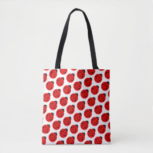 Ladybug Pattern Tote Bag