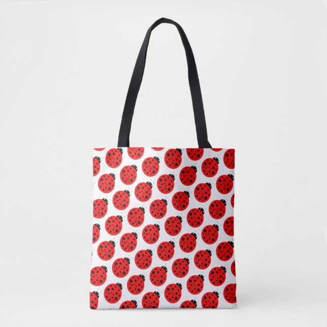 Ladybug Pattern Tote Bag (Front)