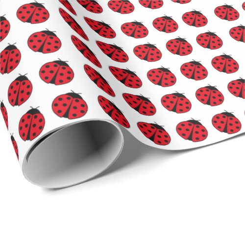 Ladybug pattern   wrapping paper