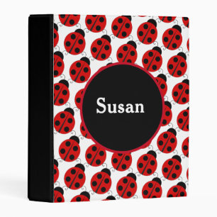 Ladybug PatternCustom Avery Mini 1" Binder