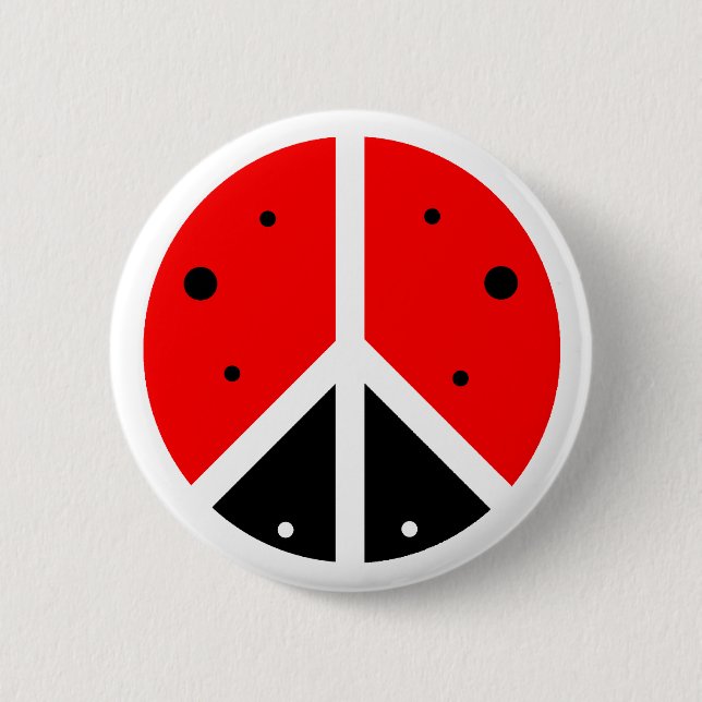Ladybug Peace Button (Front)