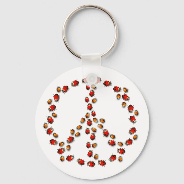 Ladybug Peace Keychain (Front)