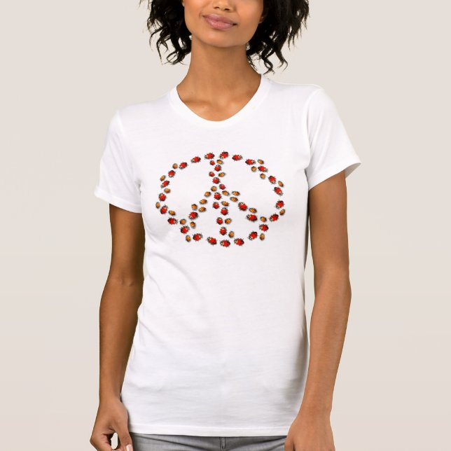 Ladybug Peace Sign T-Shirt (Front)