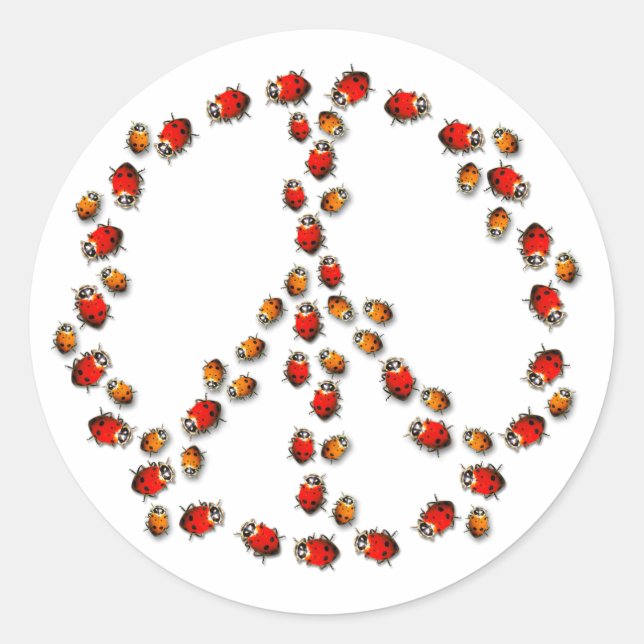 Ladybug Peace Sticker (Front)