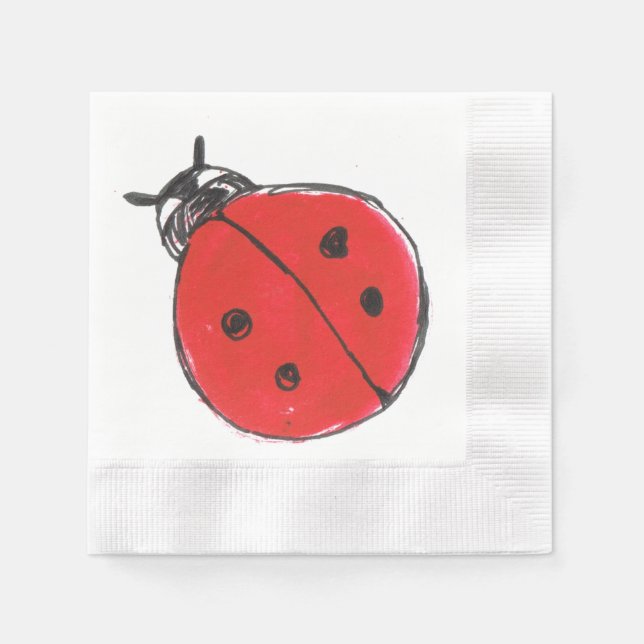 Ladybug Perfect Picnic Napkins (Front)