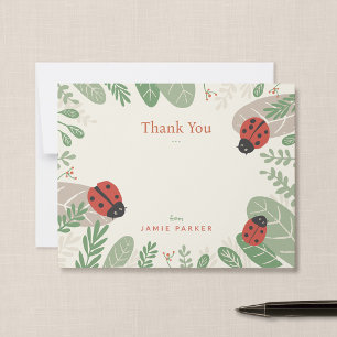 Ladybug Personalized Children’s Thank You Note Card