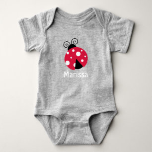 Ladybug Personalized Templates Baby Bodysuit