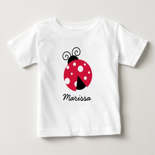 Ladybug Personalized Templates Baby T-Shirt (Front)
