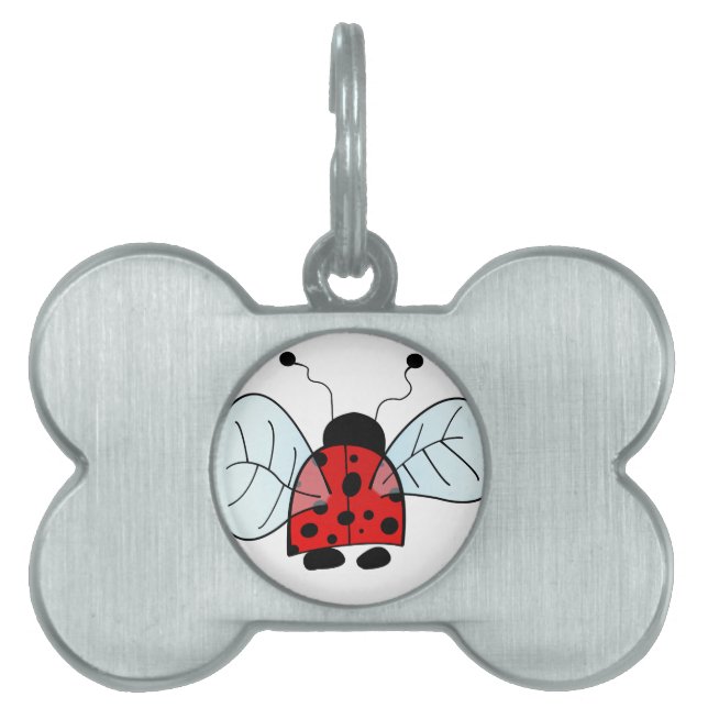 Ladybug Pet Name Tag (Front)