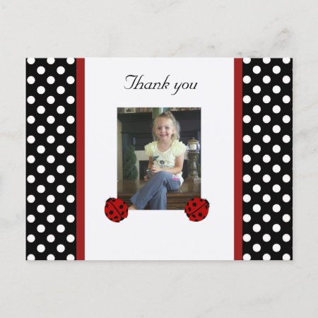 Ladybug: Picture: Thank You Postcard