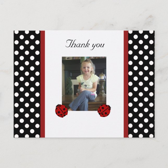 Ladybug: Picture: Thank You Postcard (Front)