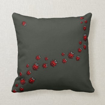 Ladybug Pillows Ladybird Art Pillows Ladybug Decor by artist_kim_hunter at Zazzle