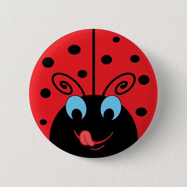 Ladybug Pinback Button (Front)