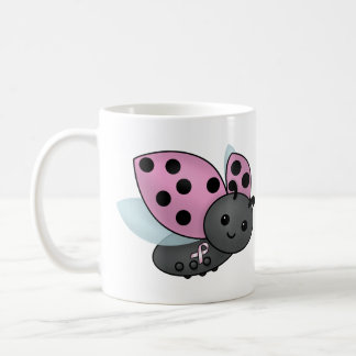 Ladybug Pink Awareness Ribbon  Coffee Mug