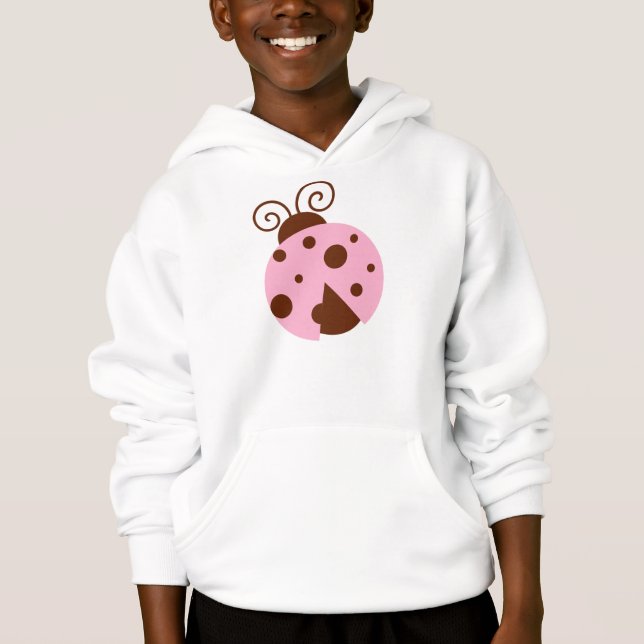 Ladybug, Pink Ladybug, Cute Ladybug, Ladybird Hoodie (Front)