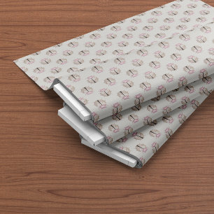 Ladybug Pink Yellow Country Chic Floral Pattern Fabric