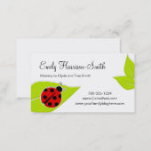 Ladybug Play Date Cards, Horizontal Calling Card (Front/Back)