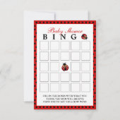 Ladybug Polka Dot Baby Shower Bingo Cards (Front)
