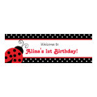 Ladybug Polka Dot Custom Birthday Party Banner