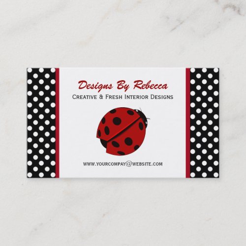 Ladybug &amp; Polka Dots Business Cards