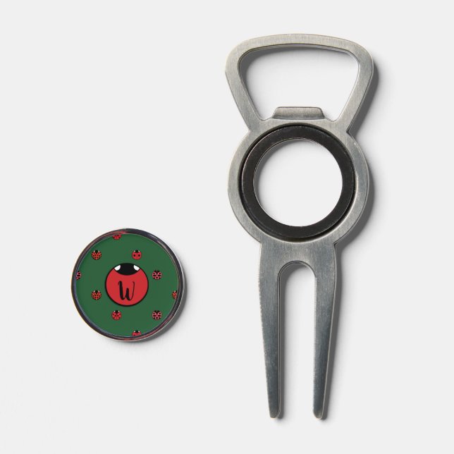 Ladybug Polka Dots Divot Tool (Front (Open))
