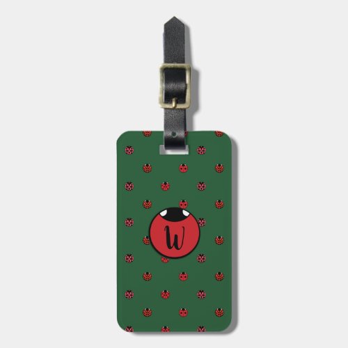 Ladybug Polka Dots Luggage Tag