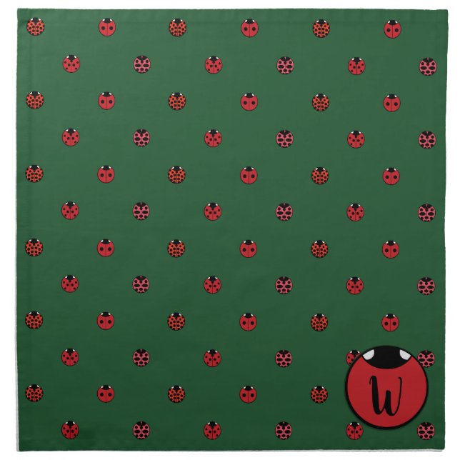 Ladybug Polka Dots Napkin (Front)