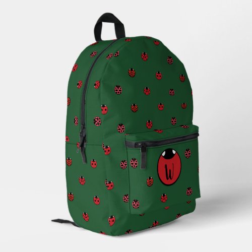 Ladybug Polka Dots Printed Backpack