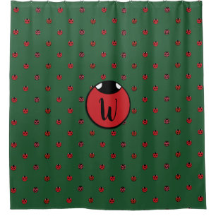 Ladybug Polka Dots Shower Curtain