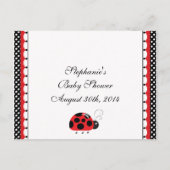 Ladybug Polkadots Baby Shower Bingo Card 7 (Back)
