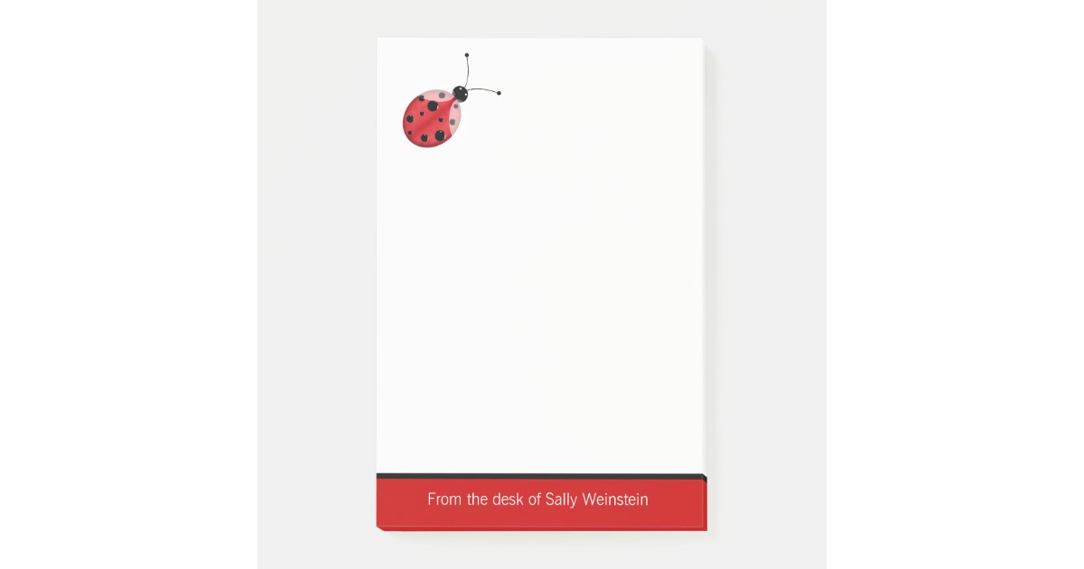 Ladybug Note Paper Ladybug Post It Note Pad | Zazzle