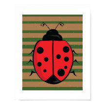 Ladybug Poster Print for Kids Room