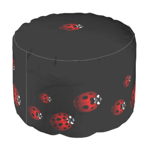 Ladybug Pouf Ottoman Ladybug Ladybird Pillow Decor